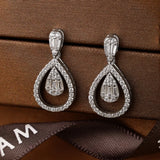 925 Silver Sapphire Moissanite Drop Earrings Ethnic Jewelry