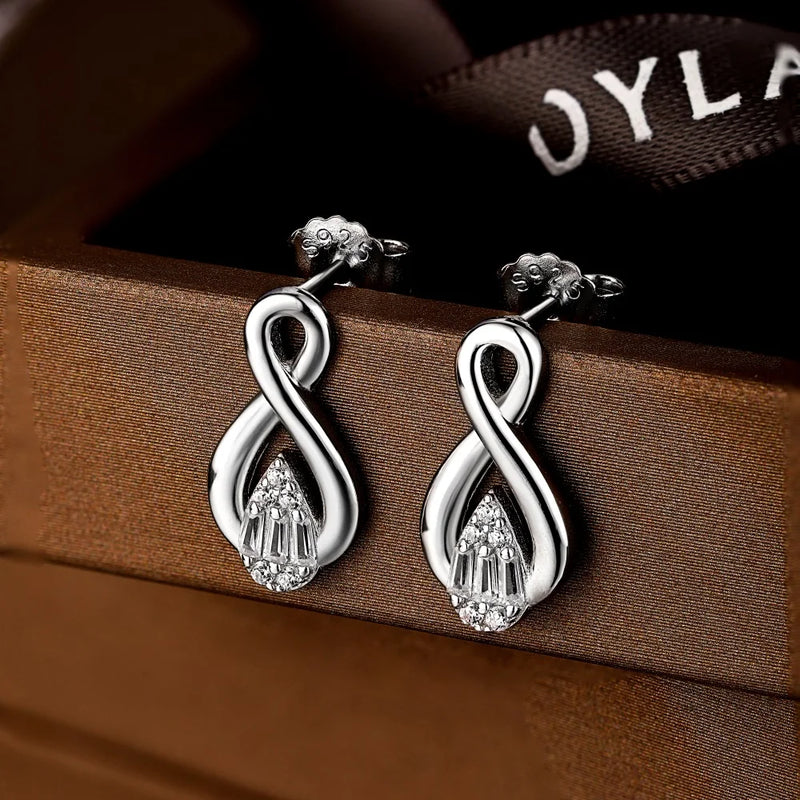 925 Silver Sapphire Moissanite Drop Earrings Ethnic Jewelry