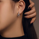 925 Silver Sapphire Moissanite Drop Earrings Ethnic Jewelry
