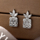 925 Silver Sapphire Moissanite Drop Earrings Women Ethnic Jewelry
