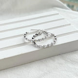 Hip Hop 925 Silver Moissanite Hoop Earrings Women Gift