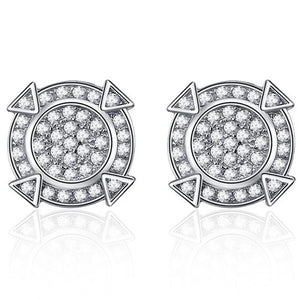 925 Sterling Silver Sapphire Moissanite Stud Earrings for Men Women