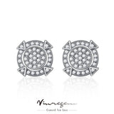 925 Sterling Silver Sapphire Moissanite Stud Earrings for Men Women