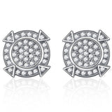 925 Sterling Silver Sapphire Moissanite Stud Earrings for Men Women