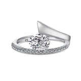 Lab Sapphire 18K Plated Silver Ring for Women Wedding Jewelry