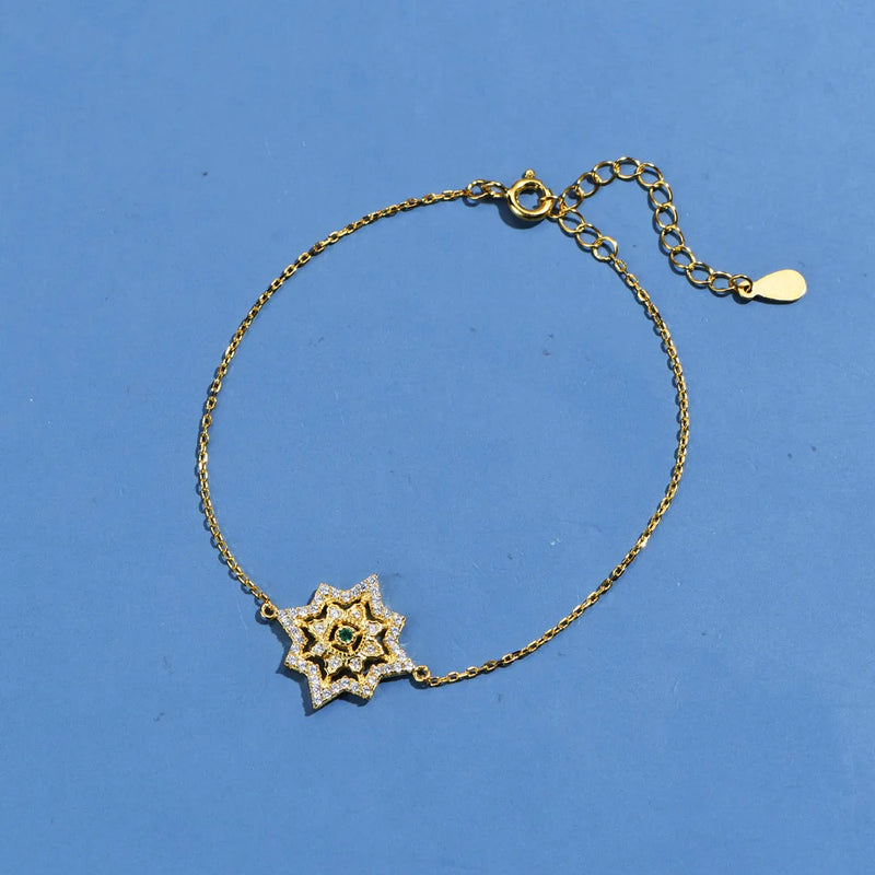 Sapphire Gemstones Bracelet 925 Sterling Silver Fine Jewelry