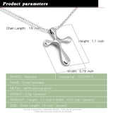 Vintage 925 Sterling Silver Cross Pendant Necklace Solid Choker Jewelry