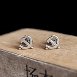 925 Sterling Silver Night Owl Stud Earring Men Women Jewelry