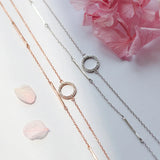 Vintage S925 Sterling Silver Circle Bracelet Punk Chain Bohemian Retro