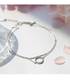 Vintage S925 Sterling Silver Circle Bracelet Punk Chain Bohemian Retro