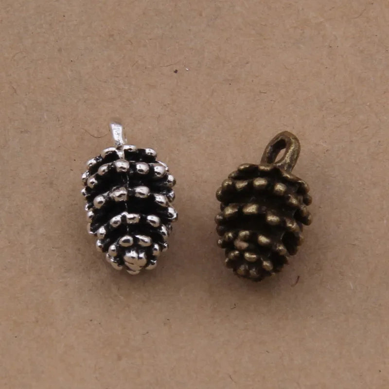 100pcs Pine Nuts Charms Antique Bronze DIY Jewelry Findings
