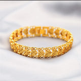 Vintage 12mm Heart Chain Link Bracelet For Women 18/20cm