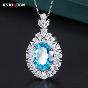 Vintage Lab Diamond Pendant Necklace for Women