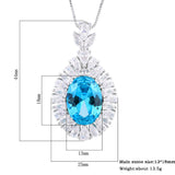 Vintage Lab Diamond Pendant Necklace for Women