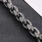 Vintage 13MM Stainless Steel Link Chain Man Bracelet Men's Classic