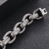 Vintage 13MM Stainless Steel Link Chain Man Bracelet Men's Classic