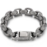 Vintage 13MM Stainless Steel Link Chain Man Bracelet Men's Classic
