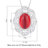 Vintage Paraiba Tourmaline Ruby Pendant Necklace for Women