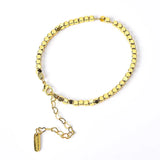 Vintage 18K Plated Bracelet Round Charm Classic Chain Female Jewelry