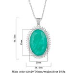 Pink Quartz Emerald Paraiba Tourmaline Pendant Necklace for Women