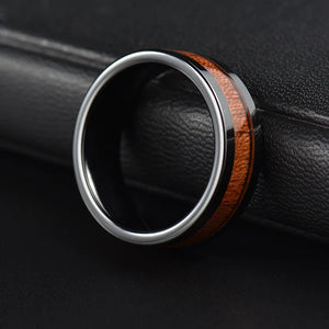 Vintage Unisex Stainless Steel Rings 8mm Titanium Stainless Steel Finger Band