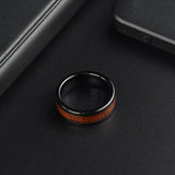 Vintage Unisex Stainless Steel Rings 8mm Titanium Stainless Steel Finger Band