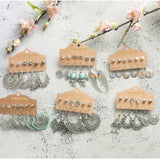 Vintage Metal Dangle Drop Earrings Sets Bundles for Women Mixed Ethnic Boho
