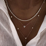 Vintage Pendant Necklace Boho Layer Crystal Necklaces
