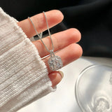 Vintage 2ct Green Moissanite Pendant 925 Sterling Silver Charm
