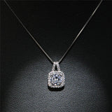 Vintage Green Moissanite Pendant 925 Sterling Silver Choker Jewelry