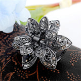 Vintage Crystal Flower Hair Claws Wedding Hair Clip Women Hair Jewelry