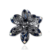 Vintage Crystal Flower Hair Claws Wedding Hair Clip Women Hair Jewelry