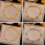 Vintage 316L Titanium/Stainless Steel Charm Bracelet for Women Girls