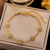 Vintage 316L Titanium/Stainless Steel Charm Bracelet for Women Girls