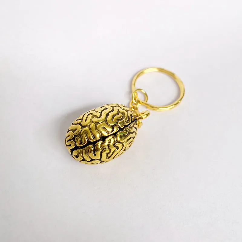 Vintage 3D Brain Keychain Anatomical Organs Keyring Doctor Graduation Gift