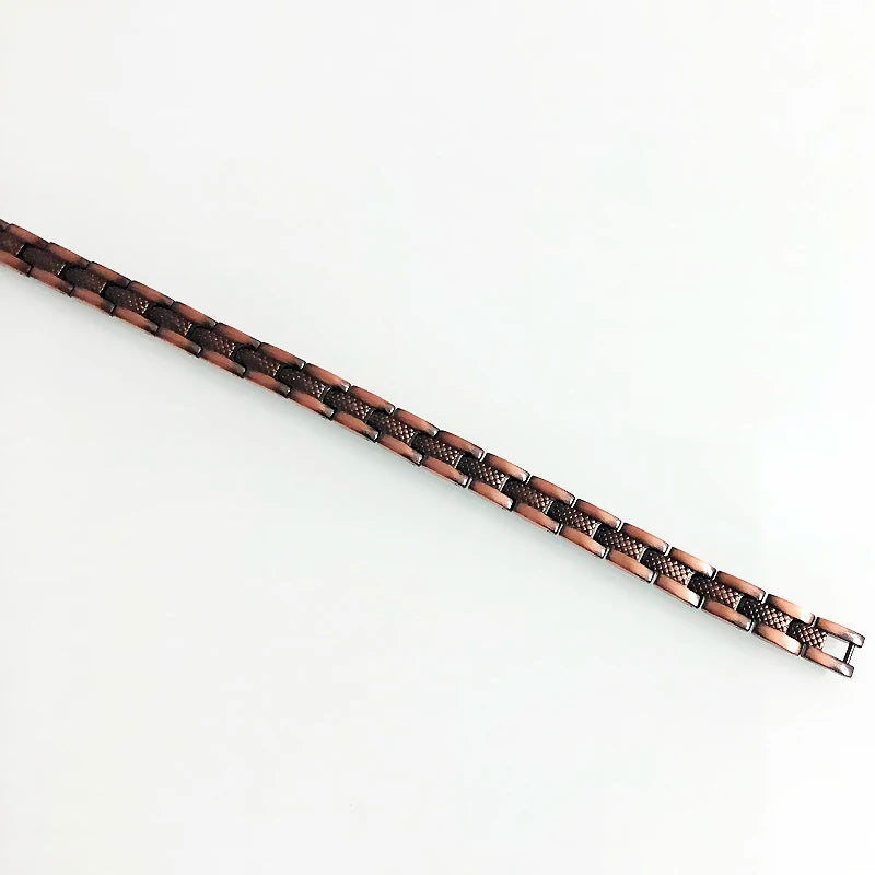 6MM Red Copper Man Bracelet Magnetic Therapy Arthritis Pain Relief Jewelry