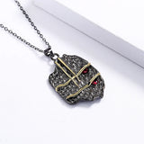 925 Silver Necklace Geometric Pendant Unique Sweater Chain