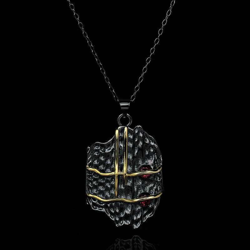 925 Silver Necklace Geometric Pendant Unique Sweater Chain