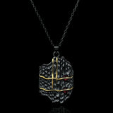 925 Silver Necklace Geometric Pendant Unique Sweater Chain