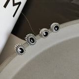 Vintage 925 Silver Enamel Stud Earrings Birthday Gift Tiny
