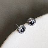 Vintage 925 Silver Enamel Stud Earrings Birthday Gift Tiny