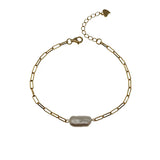 925 Silver Bracelet Baroque Pearl Chain Women Jewelry Gift