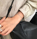 Vintage 925 Silver Charm Bracelets INS Bracelet Hand Bracelet 925 Jewelry