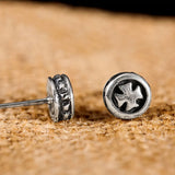 Vintage 925 Sterling Silver Cross Earrings Rock Retro Thai Silver Fine Jewelry