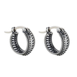 925 Sterling Silver EIR Retro Hoop Earrings Small Size Brincos Fine Jewelry