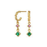 925 Silver Turquoise Crystal Zircon Wedding Stud Earrings