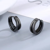 Vintage 925 Silver Earrings Openwork Hoop Women's Fine Jewelry