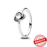 925 Silver Birthstone Eternity Circle Ring Fine Jewelry