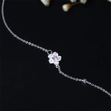 925 Sterling Silver Chain Bracelet for Women Adjustable Sakura Bracelets