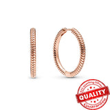 925 Sterling Silver Charm Hoop Earrings Birthday Gift Jewelry